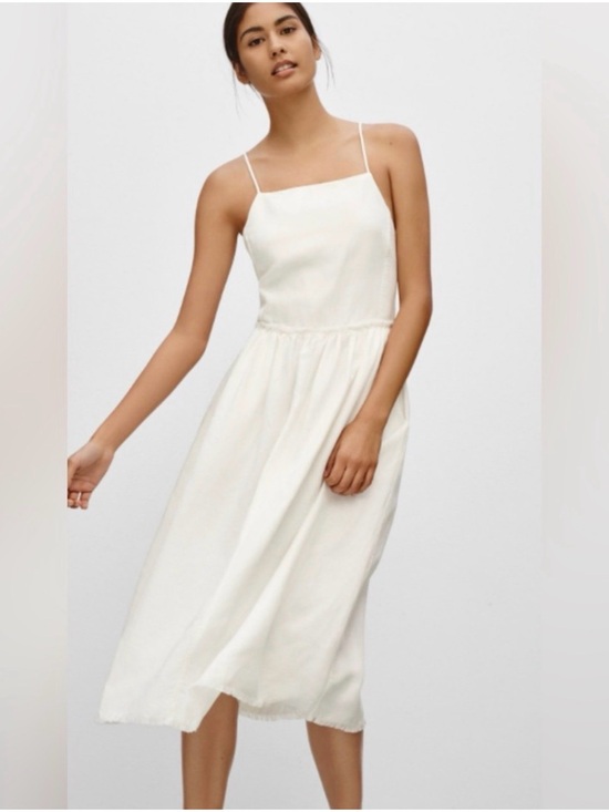 Wilfred Dresses & Skirts - Le Fou Wilfred Hymne Frayed Linen Dress